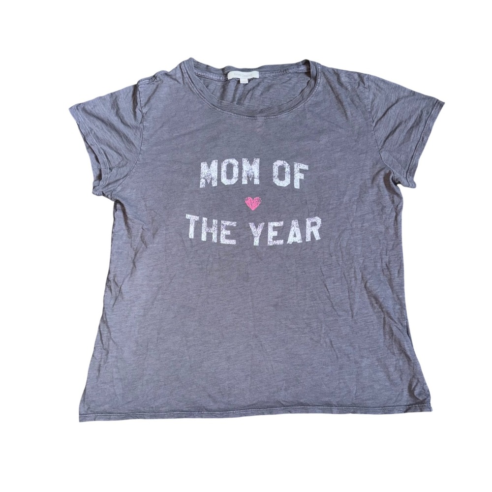 Favorite Daughter Mom of the Year Tee Women Medium Grey Excellent Graphic Shirt